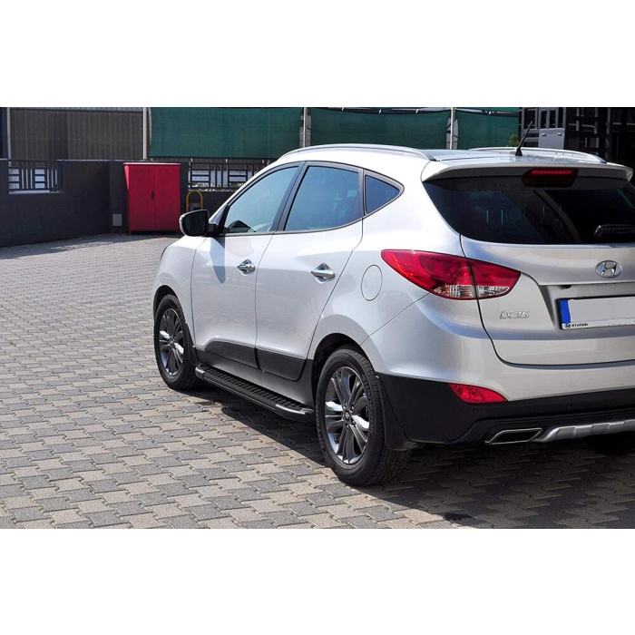 Praguri Laterale Hyundai IX 35 [10-14] - ARP Artemis Black - imagine 9