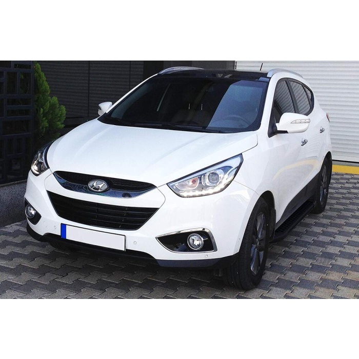 Praguri Laterale Hyundai IX 35 [10-14] - ARP Artemis Black - imagine 7
