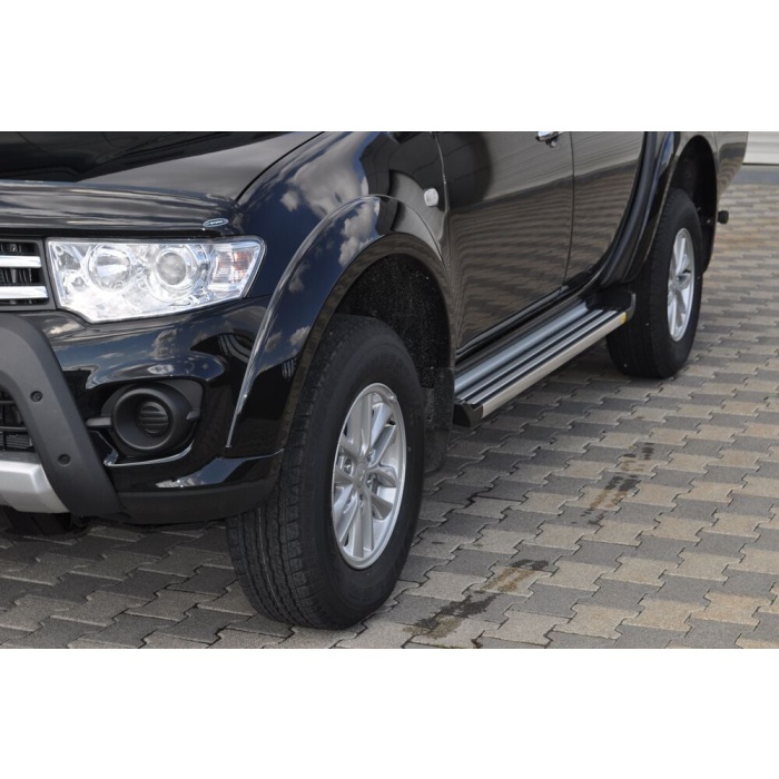 Praguri Laterale Mitsubishi L200 Triton [10-14] - ARP Ronesans Silver - imagine 4