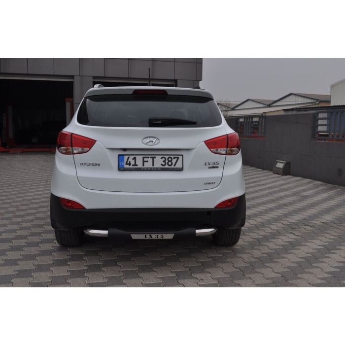 Bara de protectie spate Hyundai IX35 10-14- ARP TITANIC Negru - Chrome - imagine 2