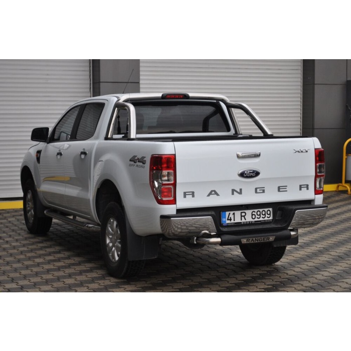 Bara de protectie spate Ford Ranger 12-13- ARP TITANIC Negru - Chrome - imagine 3