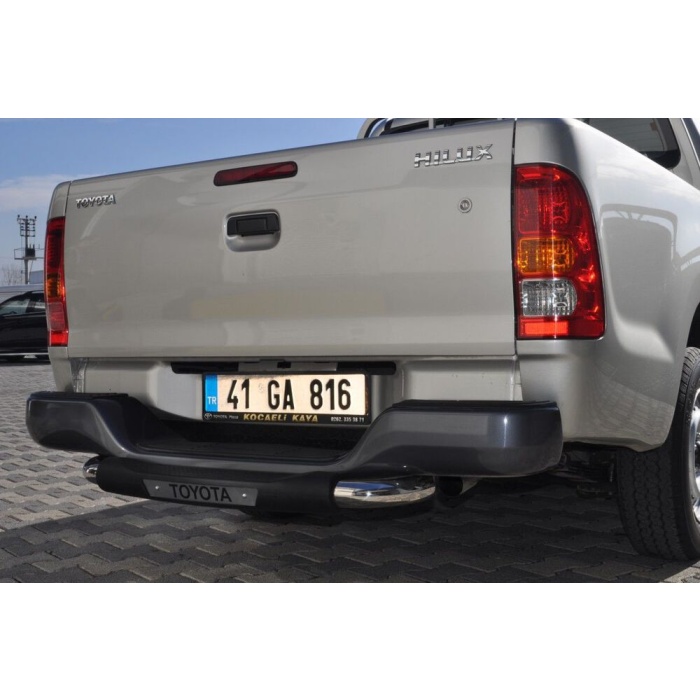 Bara de protectie spate Toyota Hilux Vigo 10-11- ARP TITANIC Negru - Chrome - imagine 2