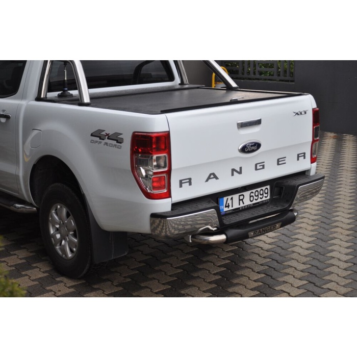 Bara de protectie spate Ford Ranger 12-13- ARP TITANIC Negru - Chrome - imagine 2