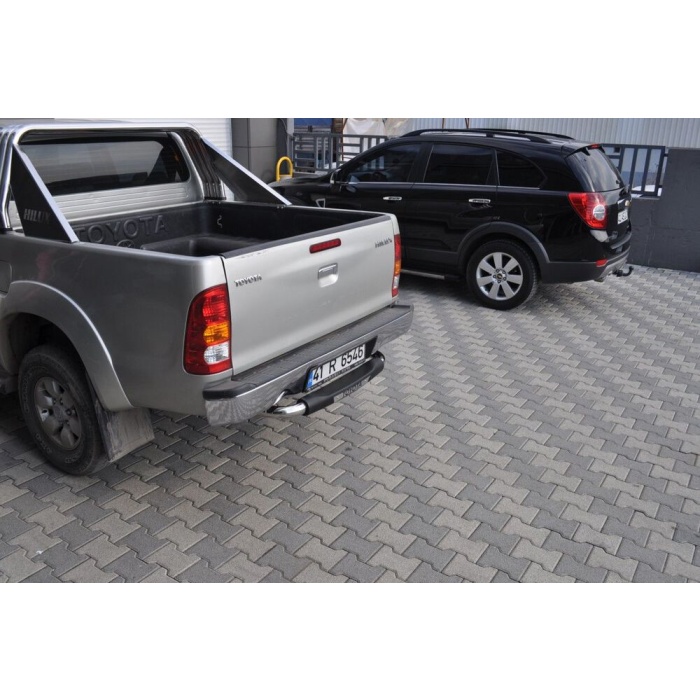 Bara de protectie spate Toyota Hilux 06-09- ARP TITANIC Negru - Chrome - imagine 3