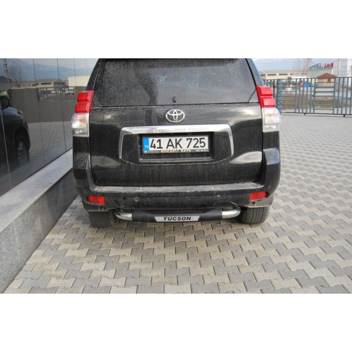 Bara de protectie spate Toyota Land Cruiser Prado 10-Prezent- ARP TITANIC Negru - Chrome - imagine 3