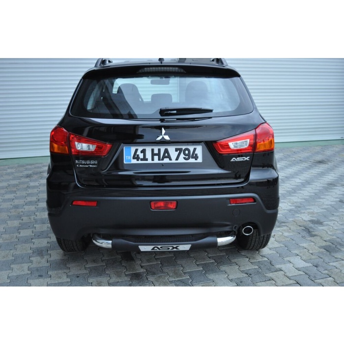 Bara de protectie spate Mitsubishi ASX 10-12- ARP TITANIC Negru - Chrome - imagine 6