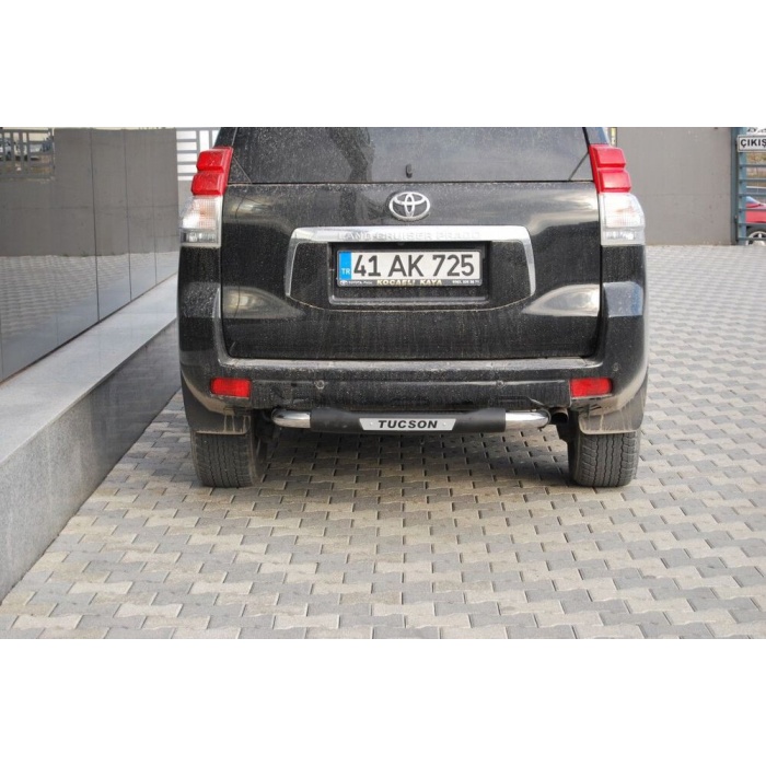 Bara de protectie spate Toyota Land Cruiser Prado 10-Prezent- ARP TITANIC Negru - Chrome - imagine 2