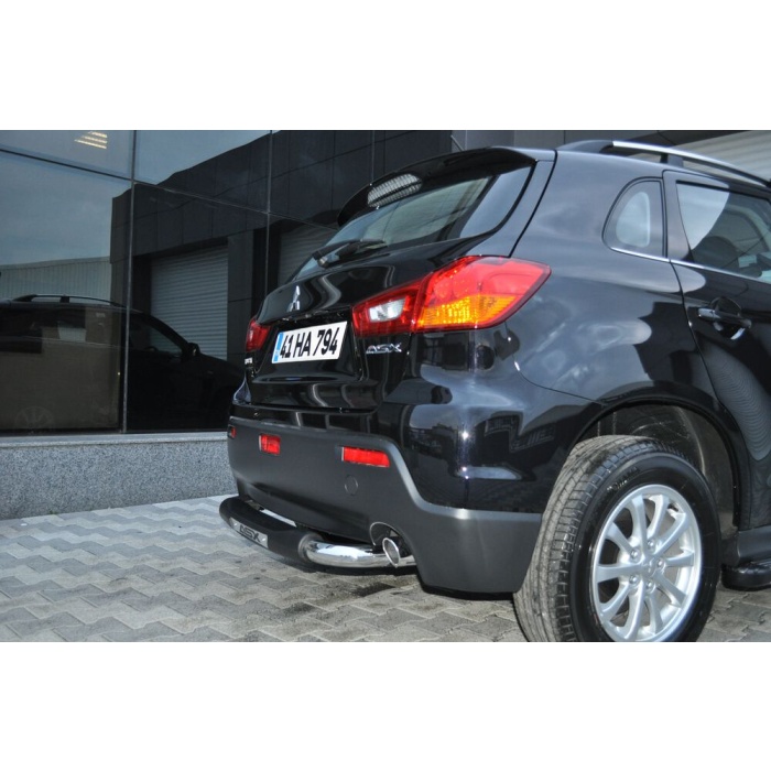 Bara de protectie spate Mitsubishi ASX 10-12- ARP TITANIC Negru - Chrome - imagine 4