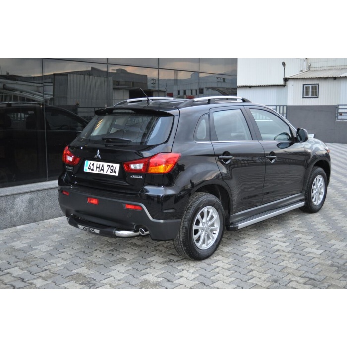 Bara de protectie spate Mitsubishi ASX 10-12- ARP TITANIC Negru - Chrome - imagine 2