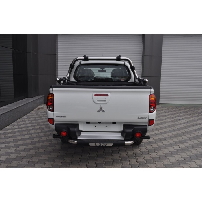 Bara de protectie spate Mitsubishi L200 Triton 10-14- ARP TITANIC Negru - Chrome - imagine 2