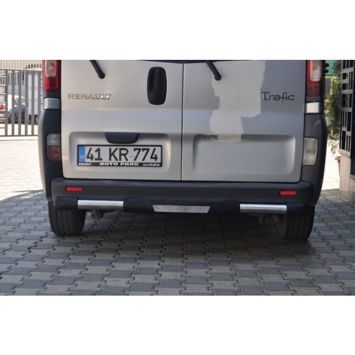 Bara de protectie spate Opel Vivaro LWB 04-Prezent - ARP TITANIC Negru - Chrome - imagine 5