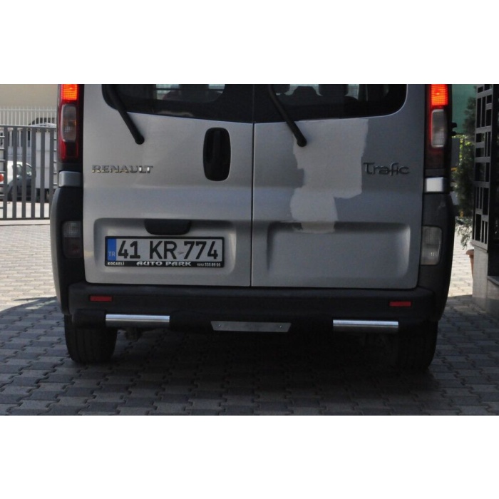 Bara de protectie spate Opel Vivaro SWB 04-Prezent - ARP TITANIC Negru - Chrome - imagine 3