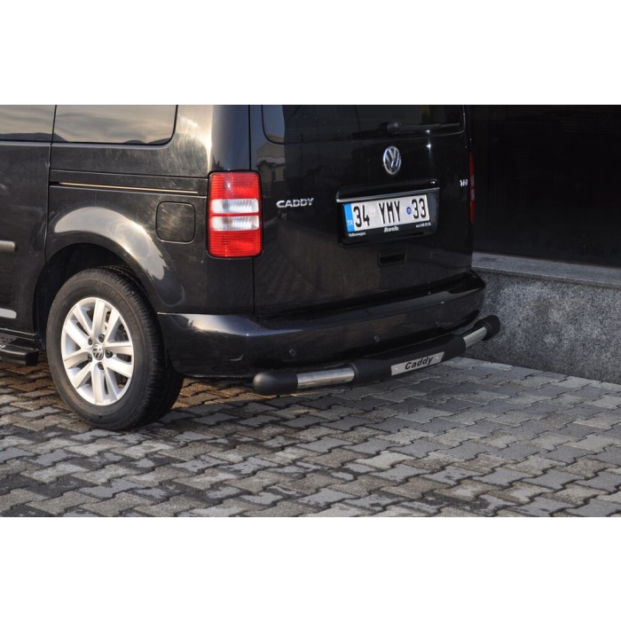 Bara de protectie spate Volkswagen Caddy SWB 11-Prezent - ARP TITANIC Negru - Chrome - imagine 4