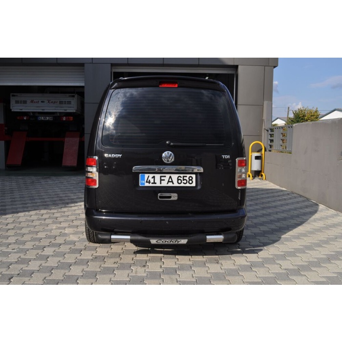 Bara de protectie spate Volkswagen Caddy 04-10 - ARP TITANIC Negru - Chrome - imagine 2