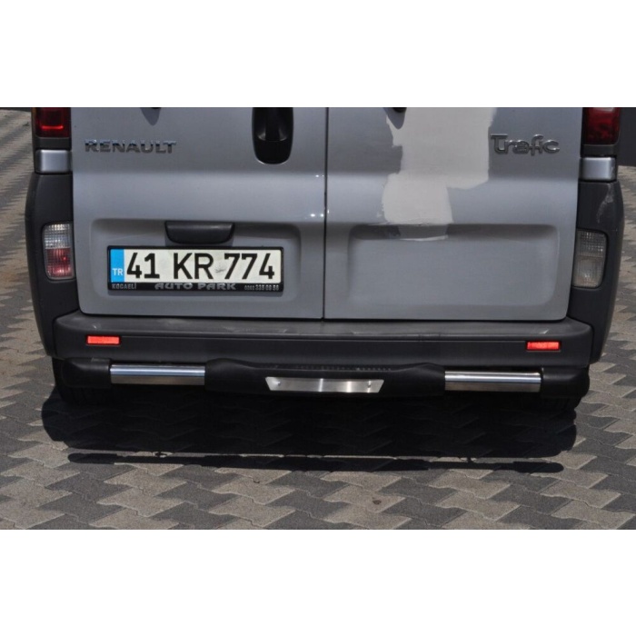 Bara de protectie spate Renault Trafic SWB 04-Prezent - ARP TITANIC Negru - Chrome - imagine 2