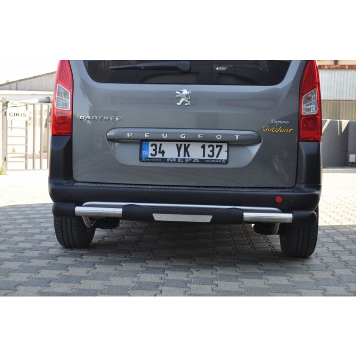 Bara de protectie spate Peugeot Partner 08-Prezent - ARP TITANIC Negru - Chrome - imagine 2