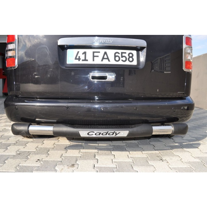 Bara de protectie spate Volkswagen Caddy 04-10 - ARP TITANIC Negru - Chrome - imagine 3