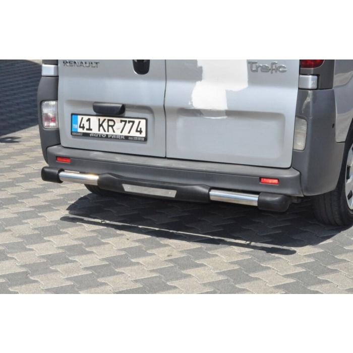 Bara de protectie spate Renaul Trafic LWB 04-Prezent - ARP TITANIC Negru - Chrome - imagine 2