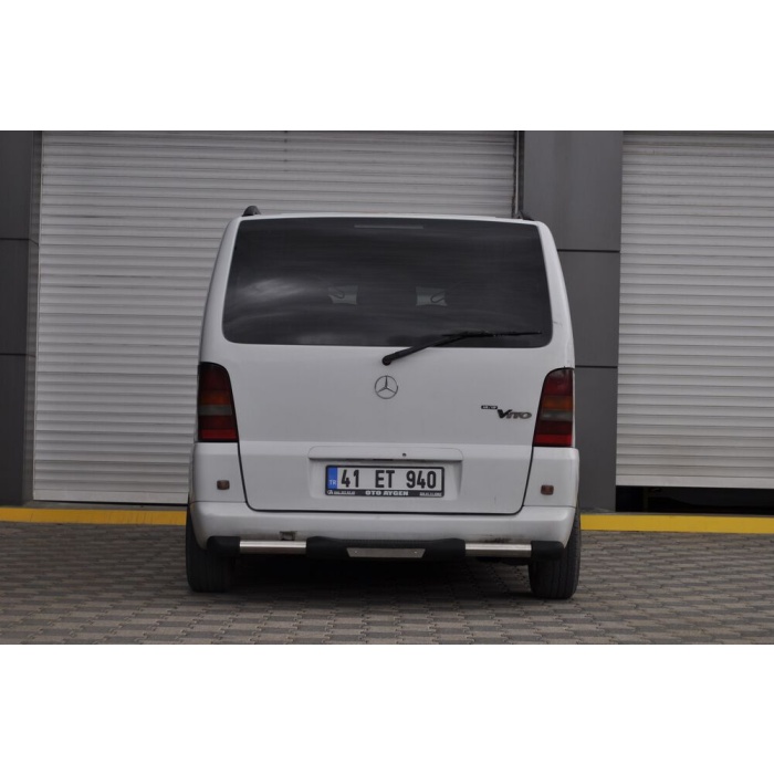 Bara de protectie spate Mercedes Vito 98-03 - ARP TITANIC Negru - Chrome - imagine 2