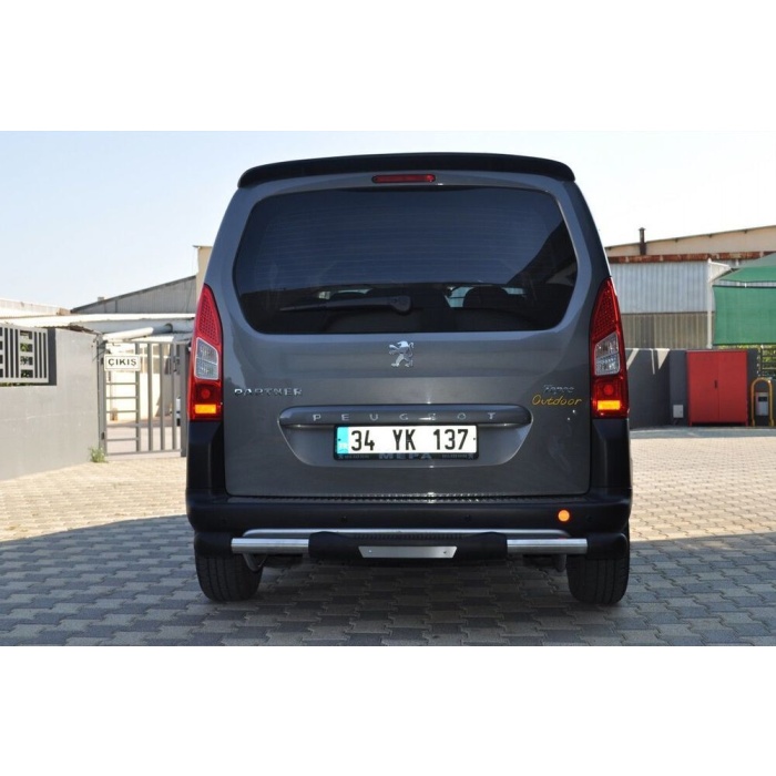 Bara de protectie spate Peugeot Partner 08-Prezent - ARP TITANIC Negru - Chrome - imagine 3