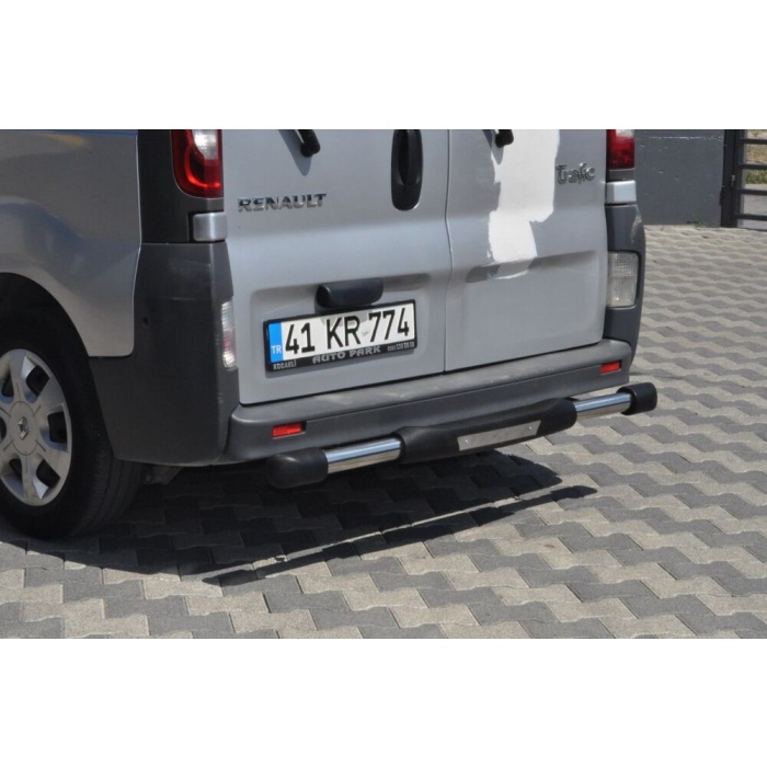 Bara de protectie spate Renaul Trafic LWB 04-Prezent - ARP TITANIC Negru - Chrome - imagine 3