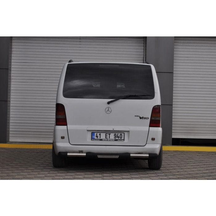 Bara de protectie spate Mercedes Vito 98-03 - ARP TITANIC Negru - Chrome - imagine 3