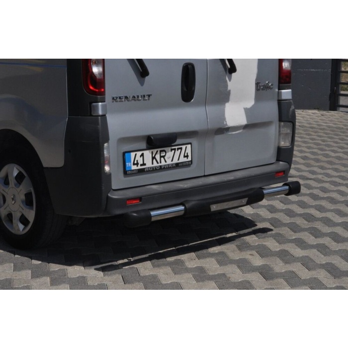 Bara de protectie spate Renault Trafic SWB 04-Prezent - ARP TITANIC Negru - Chrome - imagine 4