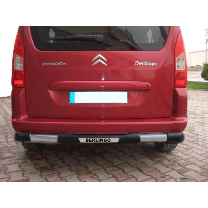 Bara de protectie spate Citroen Berlingo 98-07 - ARP TITANIC Negru - Chrome - imagine 2