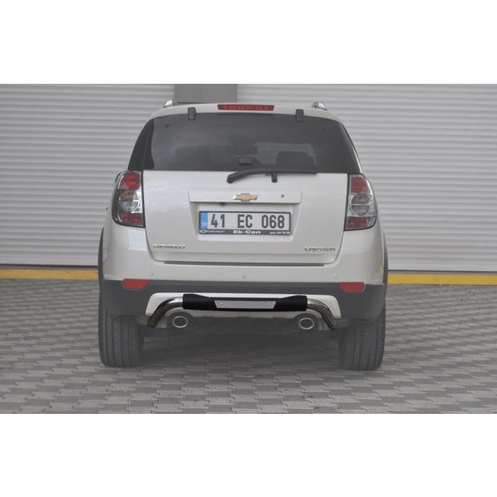 Bara de protectie spate Chevrolet Captiva 06-1 - ARP FOLLOW Negru - Chrome - imagine 3