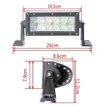 LED BAR 5D 36w 12v-24v, 2640 lumeni, 19cm, Combo 12 grade/60 grade - imagine 7