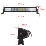 LED BAR 5D 120w 12v-24v, 10200 lumeni, 57cm, Combo 12 grade/60 grade - imagine 5