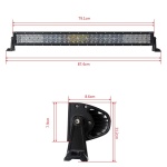 LED BAR 5D 180w 12v-24v, 24300 lumeni, 81cm, Combo 12 grade/60 grade - imagine 2