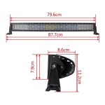 LED BAR 5D Curbat 180w 12v-24v, 24300 lumeni, 81cm, Combo 12 grade/60 grade - imagine 9