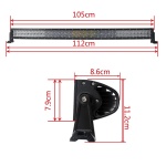 LED BAR 5D Curbat 240w 12v-24v, 32400 lumeni, 106cm, Combo 12 grade/60 grade - imagine 8
