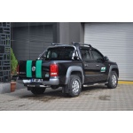 Bara de protectie spate Volkswagen Amarok 10-15 - ARP TITANIC Negru - Chrome - imagine 2