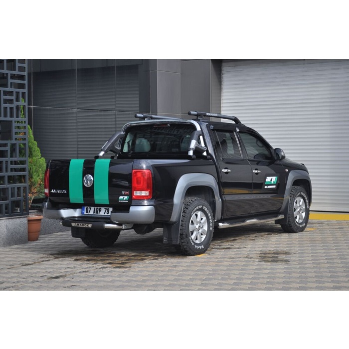Bara de protectie spate Volkswagen Amarok 10-15 - ARP TITANIC Negru - Chrome - imagine 2