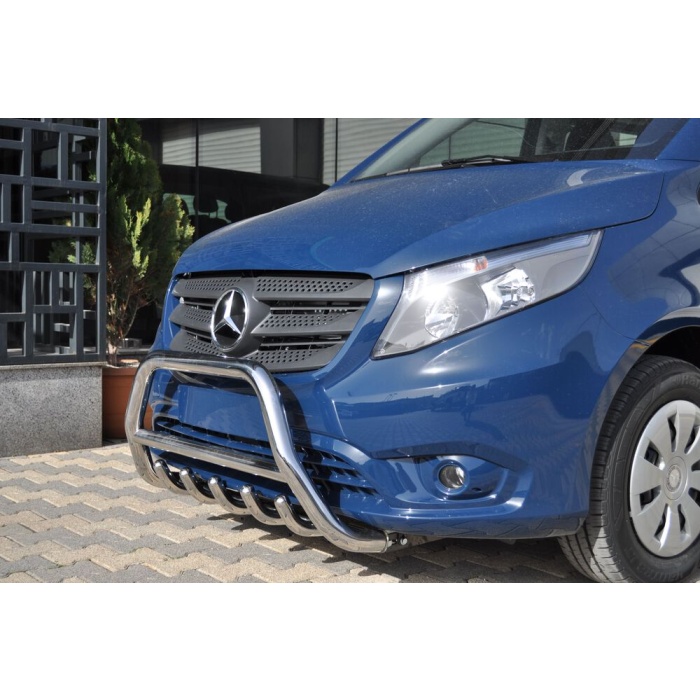 BullBar fata Mercedes Vito LWB 15-Prezent - ARP INFORM, Chrome - imagine 3