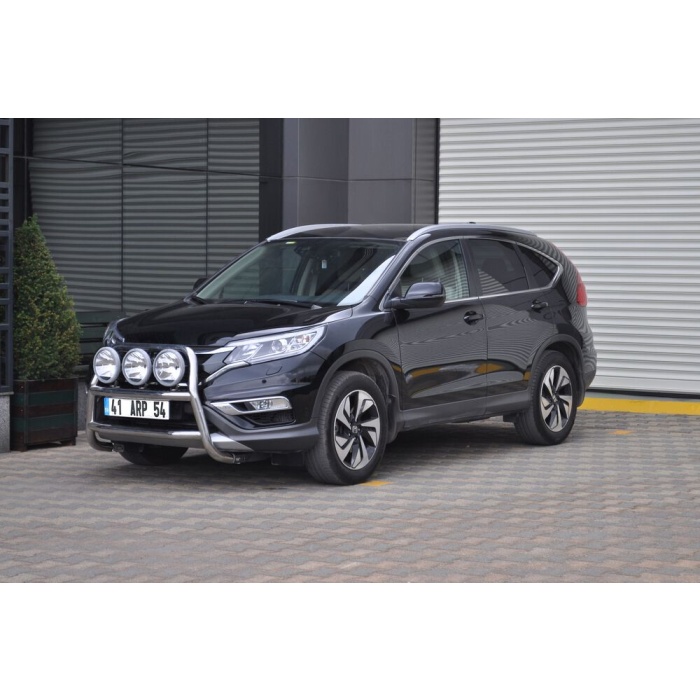 Bullbar fata Honda CRV [15-16] - ARP KUNGSBACKA, Chrome, cu suporti pentru LEDbar-uri sau Proiectoare - imagine 4