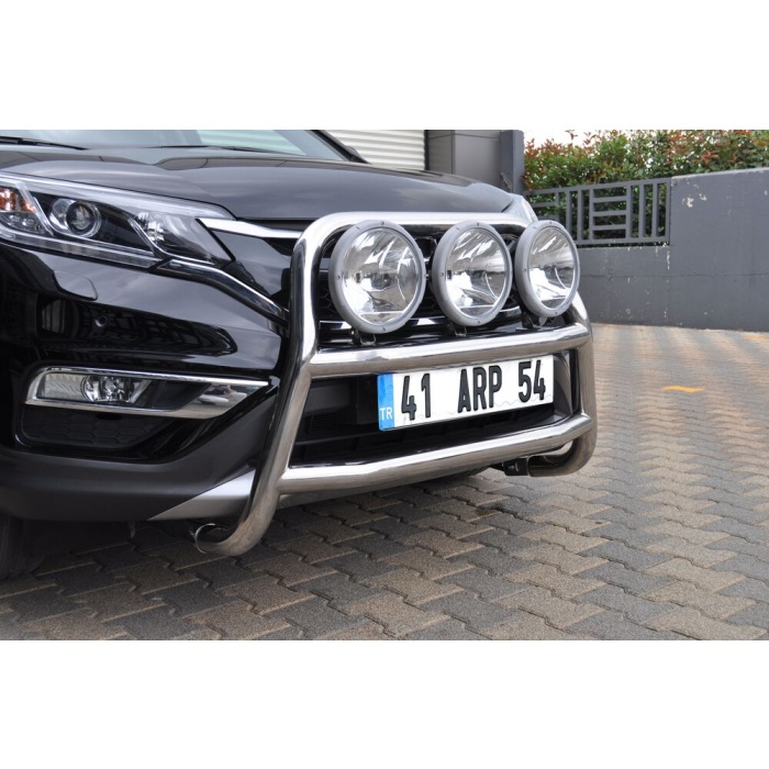 Bullbar fata Honda CRV [15-16] - ARP KUNGSBACKA, Chrome, cu suporti pentru LEDbar-uri sau Proiectoare - imagine 5