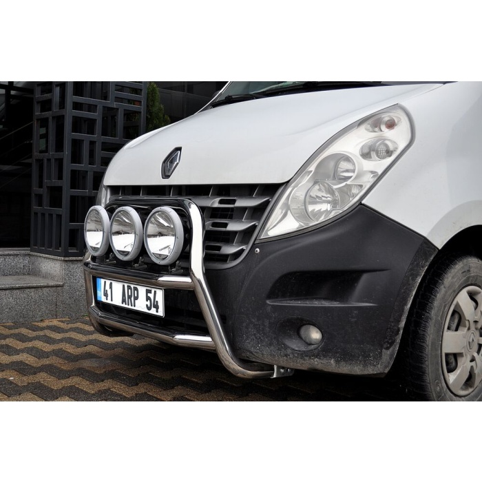BullBar fata Renault Master SWB 10-Prezent - ARP KUNGSBACKA, Chrome, cu suporti pentru LEDbar-uri sau Proiectoare - imagine 2