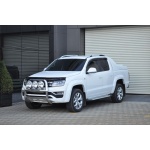 Bullbar fata Volkswagen Amarok 16+ - ARP KUNGSBACKA, Chrome, cu suporti pentru LEDbar-uri sau Proiectoare