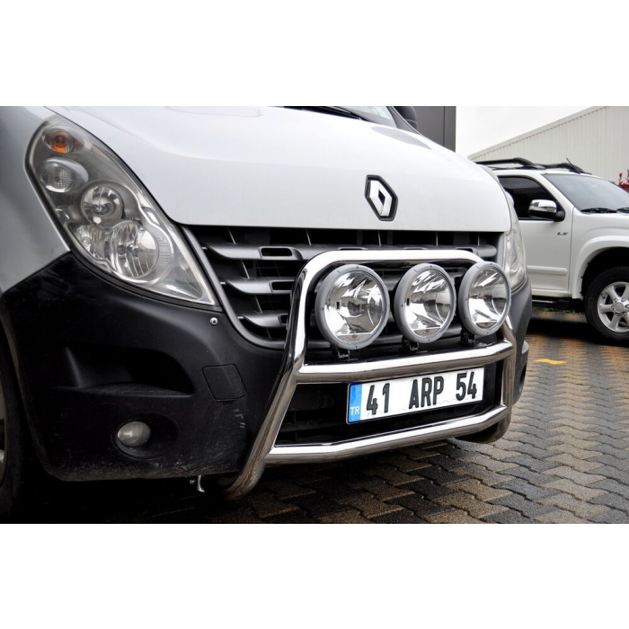BullBar fata Opel Movano (SWB) 10-Prezent - ARP KUNGSBACKA, Chrome, cu suporti pentru LEDbar-uri sau Proiectoare - imagine 11