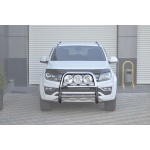 Bullbar fata Volkswagen Amarok 16+ - ARP KUNGSBACKA, Chrome, cu suporti pentru LEDbar-uri sau Proiectoare - imagine 5
