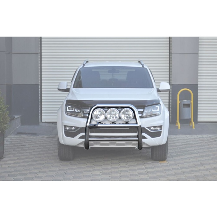 Bullbar fata Volkswagen Amarok 16+ - ARP KUNGSBACKA, Chrome, cu suporti pentru LEDbar-uri sau Proiectoare - imagine 5