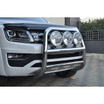 Bullbar fata Volkswagen Amarok 16+ - ARP KUNGSBACKA, Chrome, cu suporti pentru LEDbar-uri sau Proiectoare - imagine 3