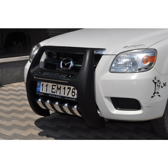 BullBar fata Mazda BT50 99-06 - ARP PASIFIC Negru - Chrome - imagine 2