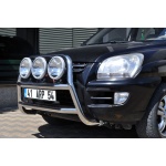 Bullbar fata Kia SPORTAGE [05-09] - ARP KUNGSBACKA, Chrome, cu suporti pentru LEDbar-uri sau Proiectoare - imagine 3