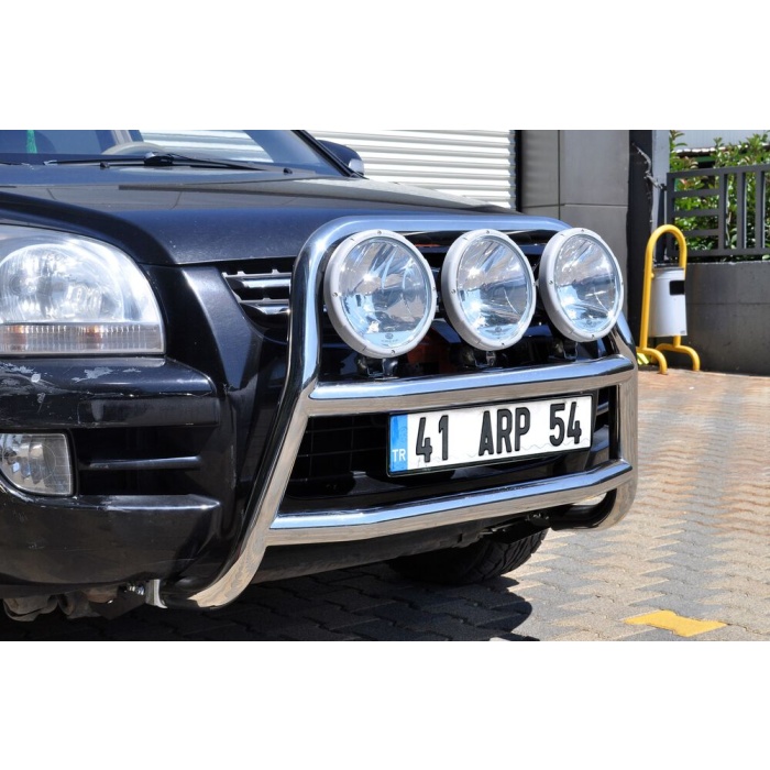 Bullbar fata Kia SPORTAGE [05-09] - ARP KUNGSBACKA, Chrome, cu suporti pentru LEDbar-uri sau Proiectoare - imagine 7