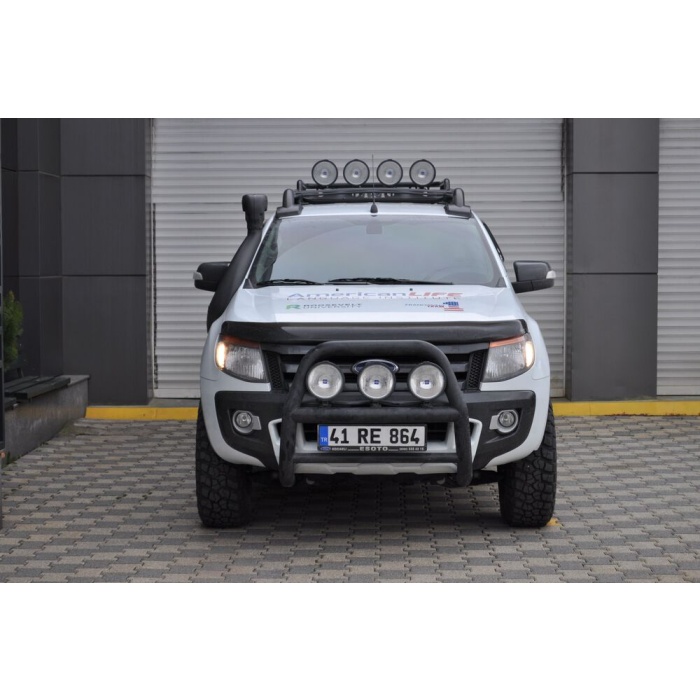 BullBar fata Ford Ranger 12-13 - ARP KUNGSBACKA, Chrome, cu suporti pentru LEDbar-uri sau Proiectoare - imagine 2