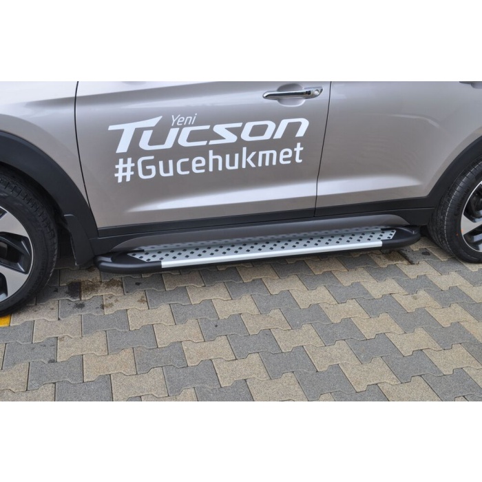 Praguri Laterale Hyundai Tucson 15 -> - ARP Artemis Silver - imagine 15
